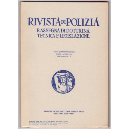 RIVISTA DI POLIZIA-marzo/aprile, fasc III-IV-1995