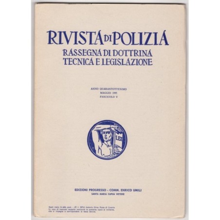 RIVISTA DI POLIZIA-maggio, fasc V-1995