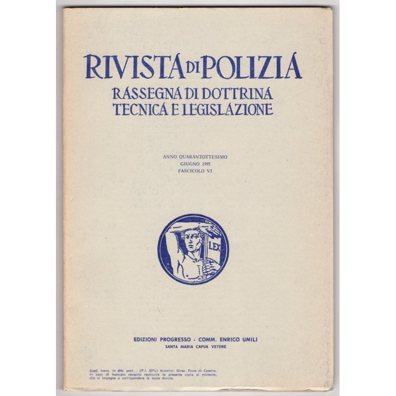 RIVISTA DI POLIZIA-giugno, fasc VI-1995