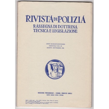RIVISTA DI POLIZIA-fasc VIII-IX, agosto/settembre-1996