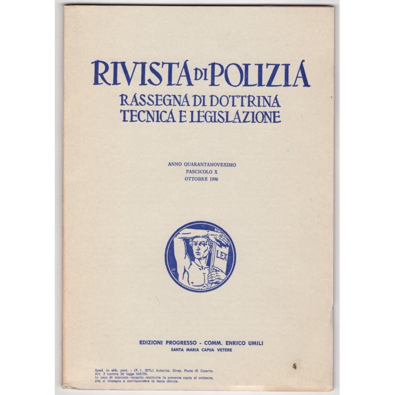 RIVISTA DI POLIZIA-fasc X, ottobre-1996