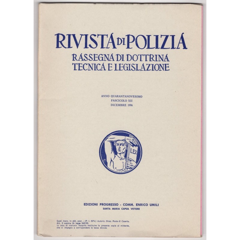 RIVISTA DI POLIZIA-fasc XII, dicembre-1996