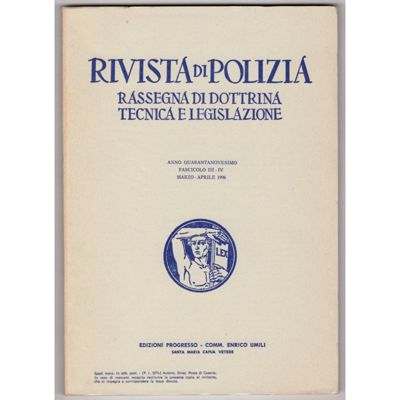 RIVISTA DI POLIZIA-fasc III-IV, marzo/aprile-1996