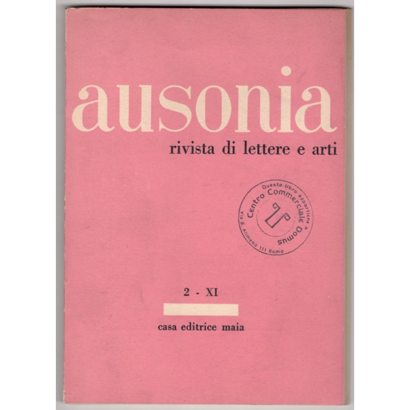AUSONIA. RIVISTA DI LETTERE E ARTI-n 2, marzo/aprile-1956