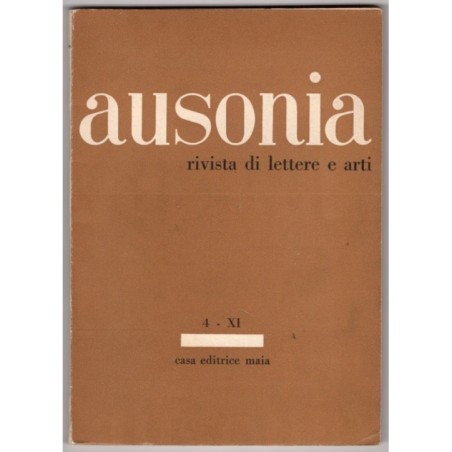 AUSONIA. RIVISTA DI LETTERE E ARTI-n 4, luglio/agosto-1956
