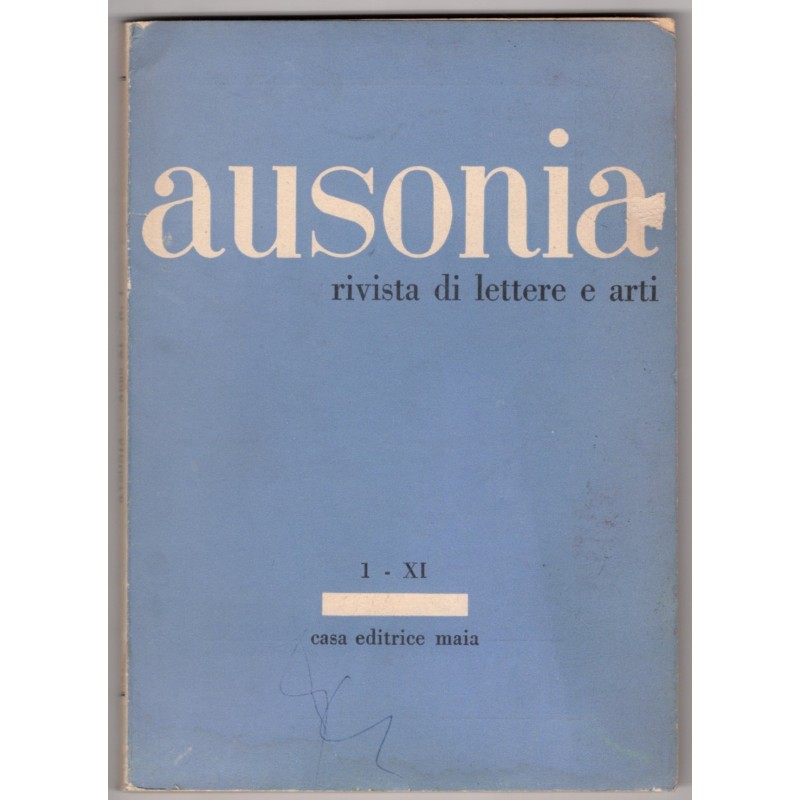 AUSONIA. RIVISTA DI LETTERE E ARTI-n 1, gennaio/febbraio-1956