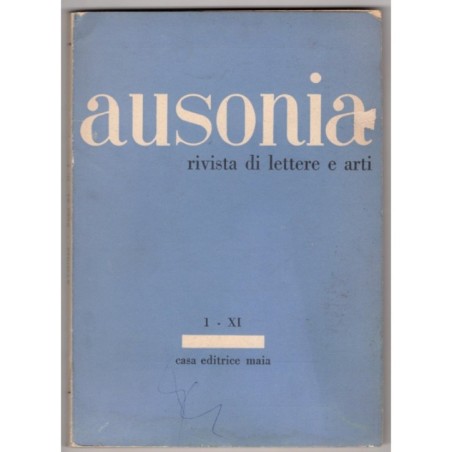 AUSONIA. RIVISTA DI LETTERE E ARTI-n 1, gennaio/febbraio-1956