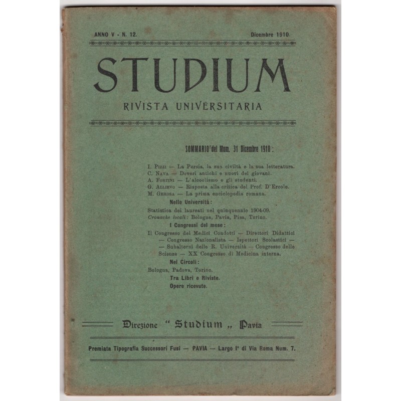 STUDIUM. RIVISTA UNIVERSITARIA-n 12, dicembre-1910