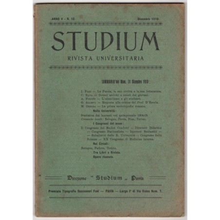 STUDIUM. RIVISTA UNIVERSITARIA-n 12, dicembre-1910