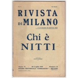 RIVISTA DI MILANO-n 18, 20 luglio-1919