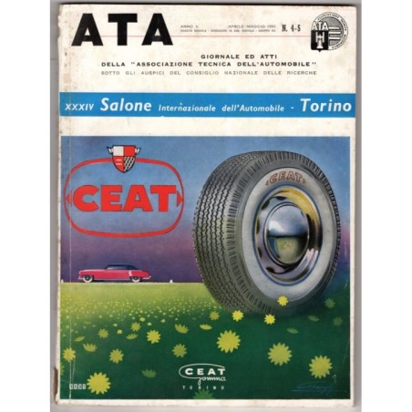 ATA. GIORNALE E ATTI ASSOCIAZIONE TECNICA AUTOMOBILE-n 4-5, apr/mag-1952