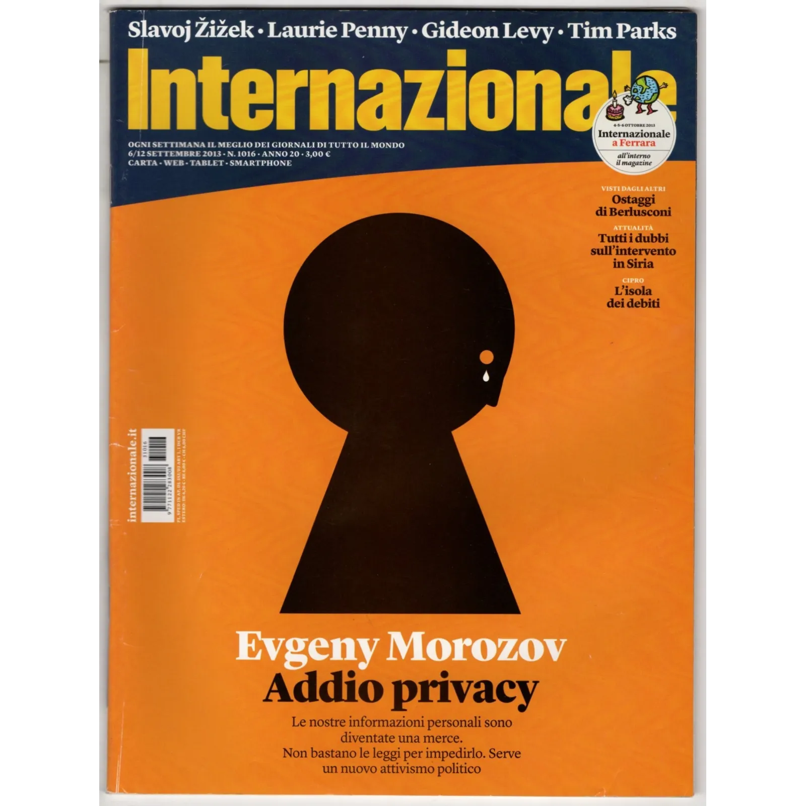 INTERNAZIONALE-n 1016, 6-12 settembre-2013