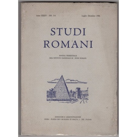 STUDI ROMANI-nn 3-4, luglio/dicembre-1986