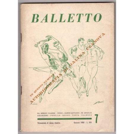 BALLETTO. TRIMESTRALE DI DANZA CLASSICA-n 7, gennaio-1959