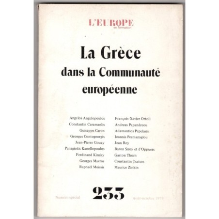 L'EUROPE EN FORMATION-n 233, aout/oct-1979
