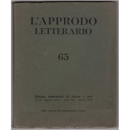 L'APPRODO LETTERARIO-n 65, marzo-1974