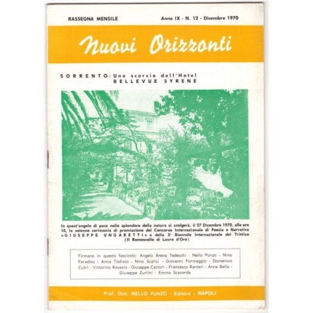 NUOVI ORIZZONTI-n 12, dicembre-1970