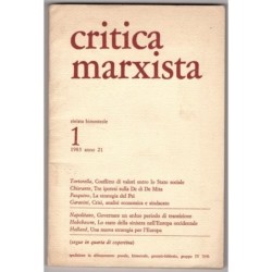CRITICA MARXISTA-n 1, gennaio/febbraio-1983