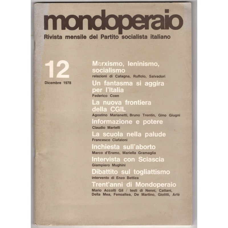 MONDOPERAIO-n 12, dicembre-1978
