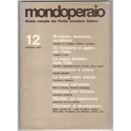 MONDOPERAIO-n 12, dicembre-1978