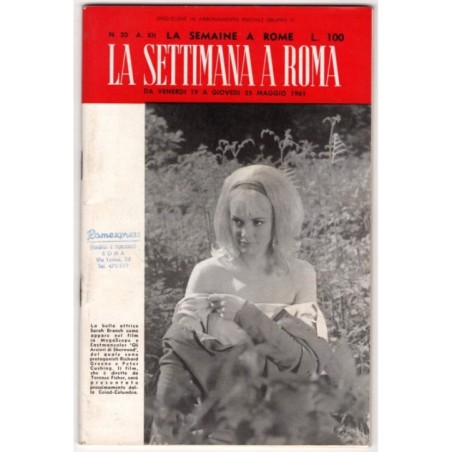 LA SETTIMANA A ROMA-n 20, venerdì 19-giovedì 25 maggio-1961