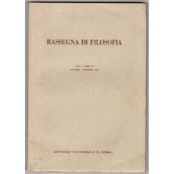 RASSEGNA DI FILOSOFIA-vol I, fasc IV, ottobre/dicembre-1952