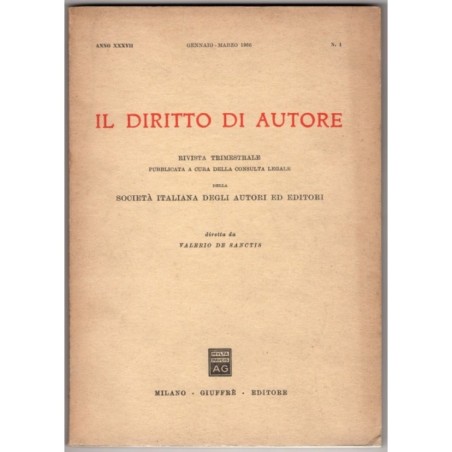 IL DIRITTO DI AUTORE-n 1, gennaio/marzo-1966