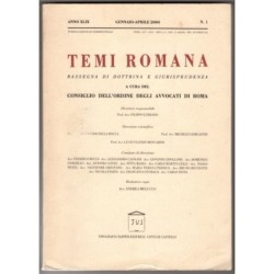 TEMI ROMANA. RASSEGNA DI DOTTRINA E GIURISPRUDENZA-n 1, gennaio/aprile-2000