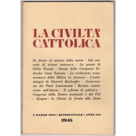 LA CIVILTÀ CATTOLICA-n 5, 3 marzo-1973