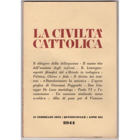 LA CIVILTÀ CATTOLICA-n 4, 17 febbraio-1973