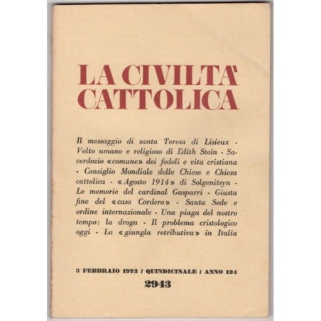 LA CIVILTÀ CATTOLICA-n 3, 3 febbraio-1973