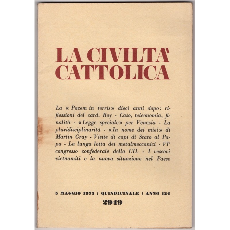 LA CIVILTÀ CATTOLICA-n 9, 5 maggio-1973