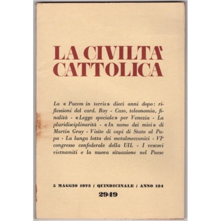 LA CIVILTÀ CATTOLICA-n 9, 5 maggio-1973