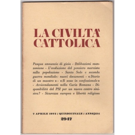 LA CIVILTÀ CATTOLICA-n 7, 7 aprile-1973