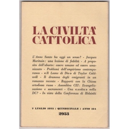 LA CIVILTÀ CATTOLICA-n 13, 7 luglio-1973