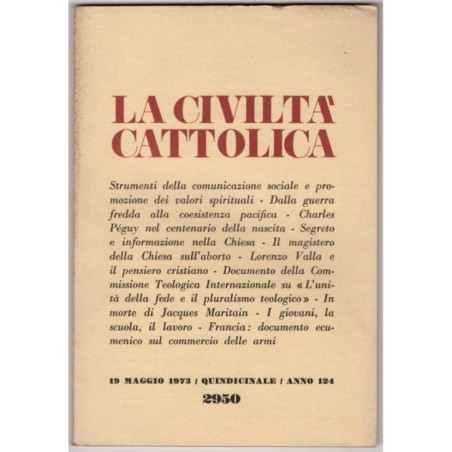 LA CIVILTÀ CATTOLICA-n 10, 19 maggio-1973