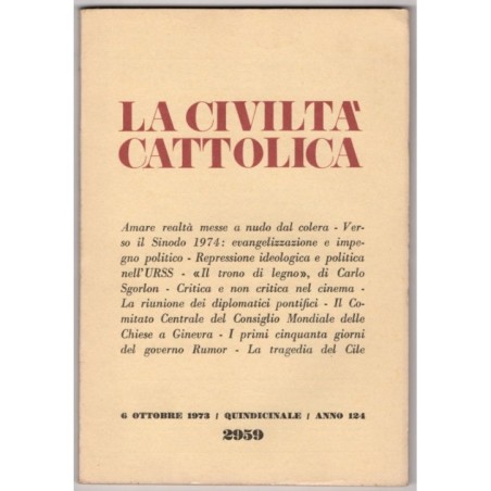 LA CIVILTÀ CATTOLICA-n 19, 6 ottobre-1973
