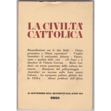 LA CIVILTÀ CATTOLICA-n 18, 15 settembre-1973