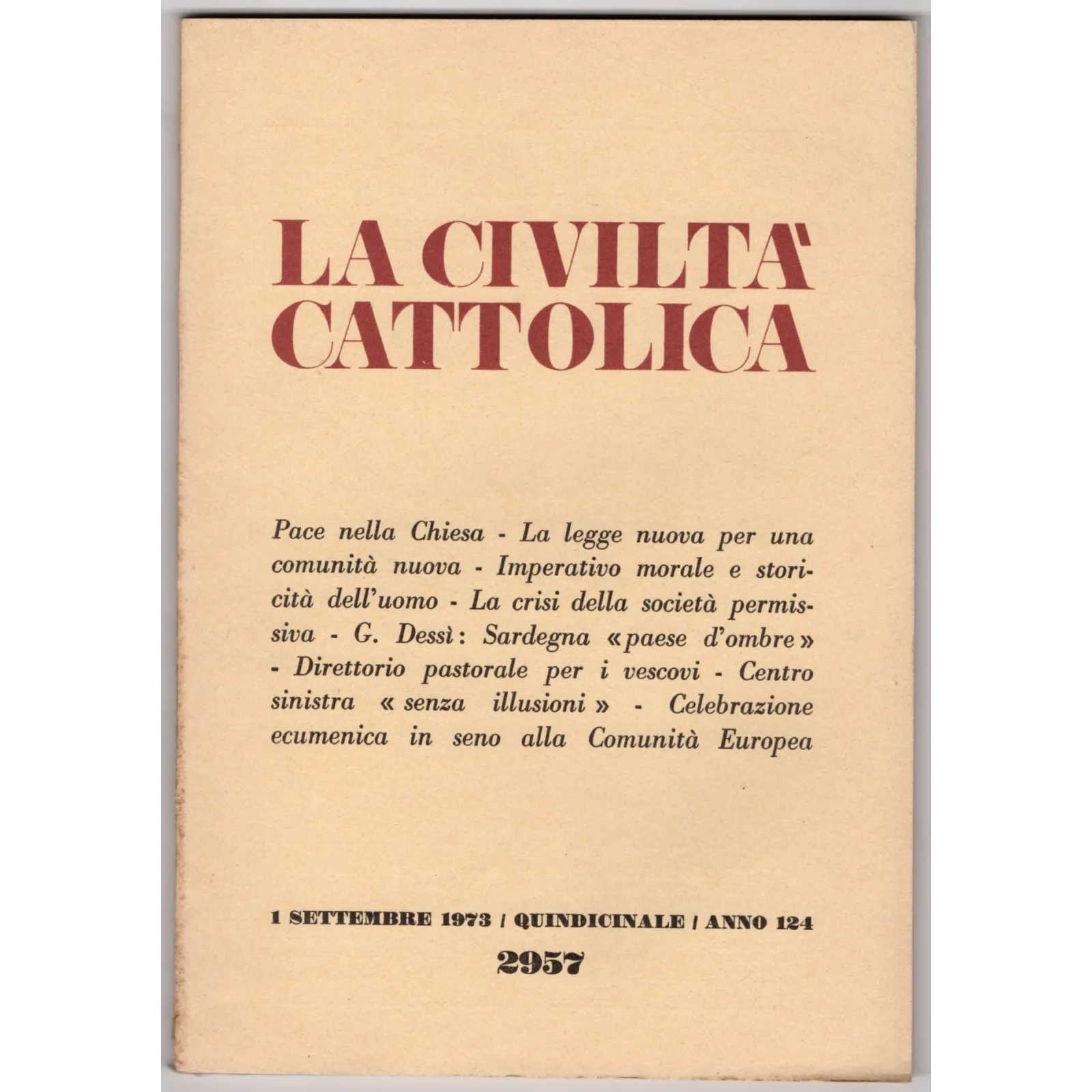 LA CIVILTÀ CATTOLICA-n 17, 1 settembre-1973