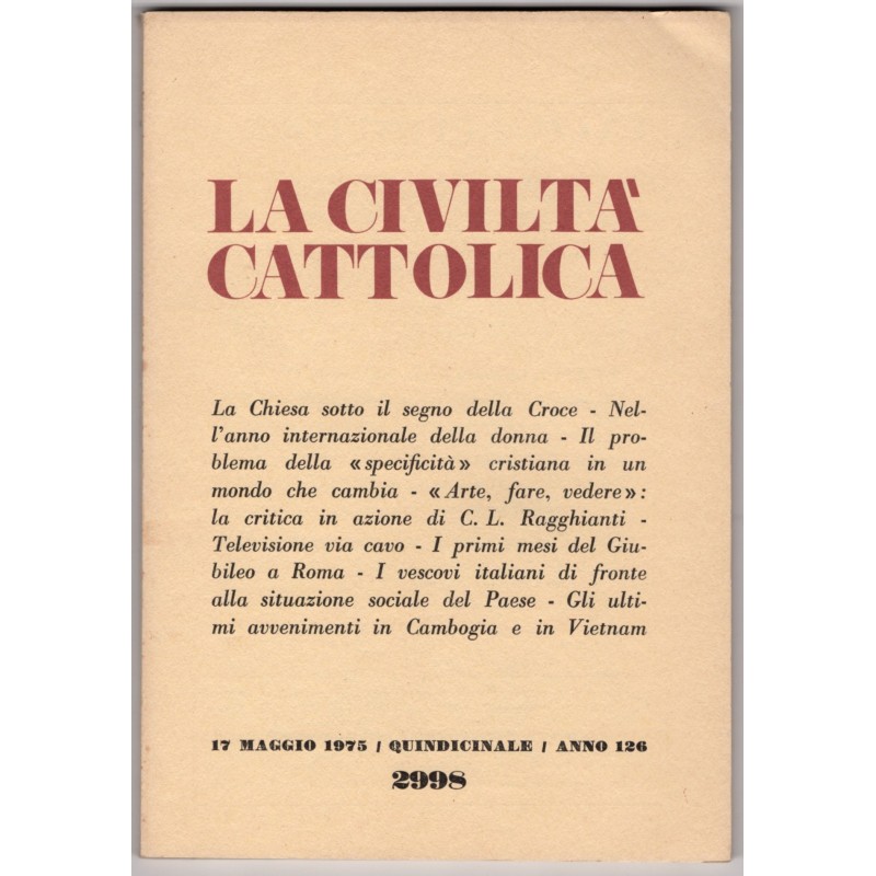 LA CIVILTÀ CATTOLICA-n 10, 17 maggio-1975