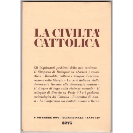 LA CIVILTÀ CATTOLICA-n 23, 6 dicembre-1986