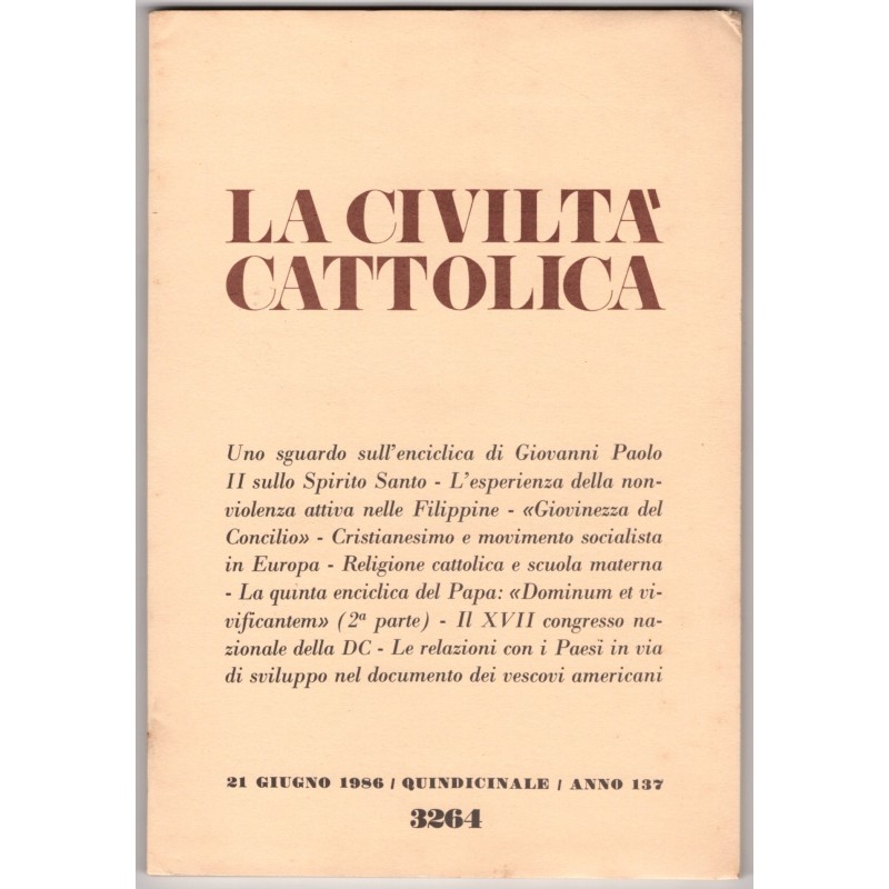 LA CIVILTÀ CATTOLICA-n 12, 21 giugno-1986