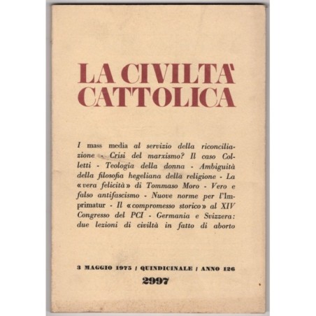 LA CIVILTÀ CATTOLICA-n 9, 3 maggio-1975