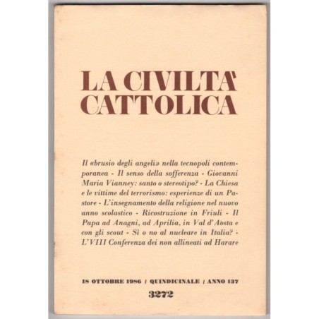 LA CIVILTÀ CATTOLICA-n 20, 18 ottobre-1986