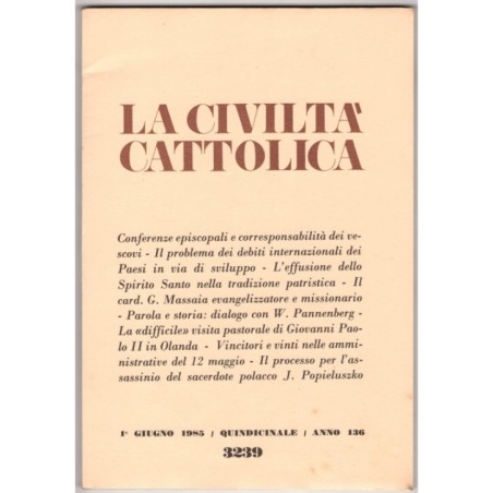 LA CIVILTÀ CATTOLICA-n 11, 1 giugno-1985