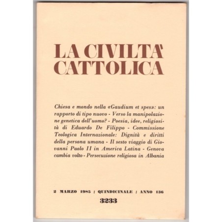 LA CIVILTÀ CATTOLICA-n 5, 2 marzo-1985