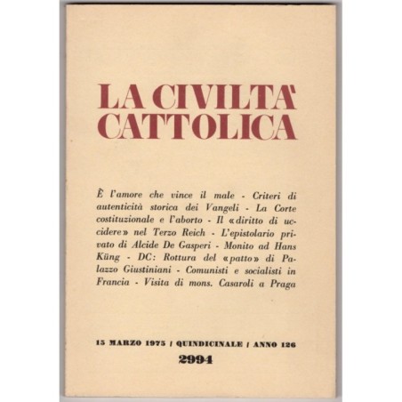LA CIVILTÀ CATTOLICA-n 6, 15 marzo-1975