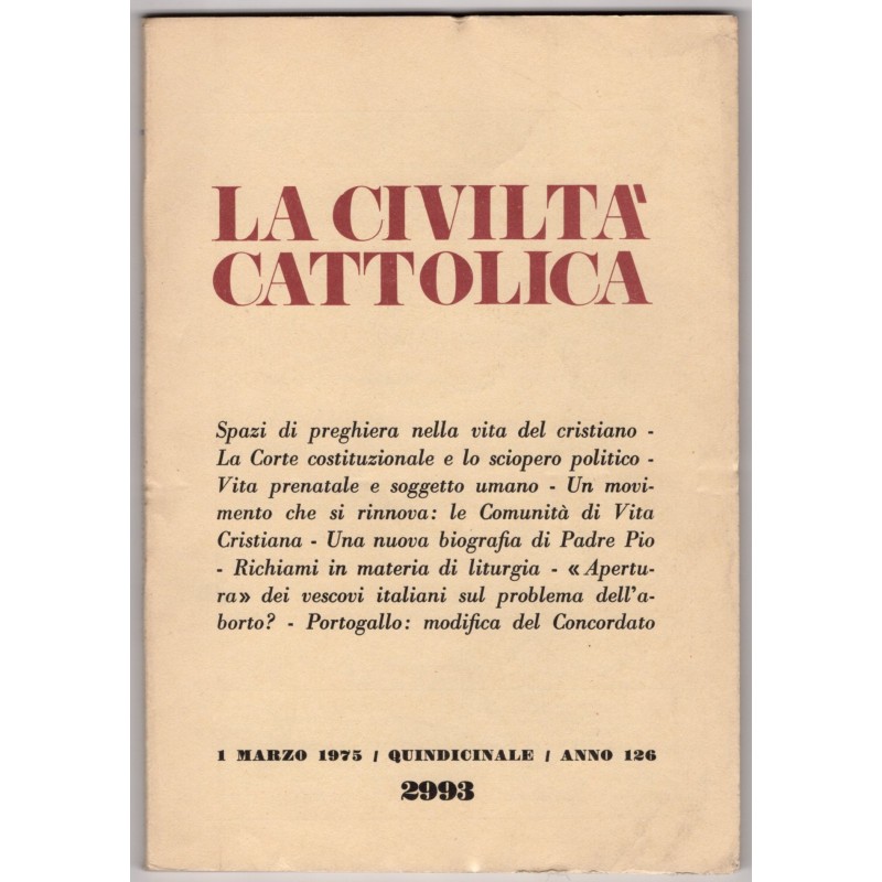 LA CIVILTÀ CATTOLICA-n 5, 1 marzo-1975
