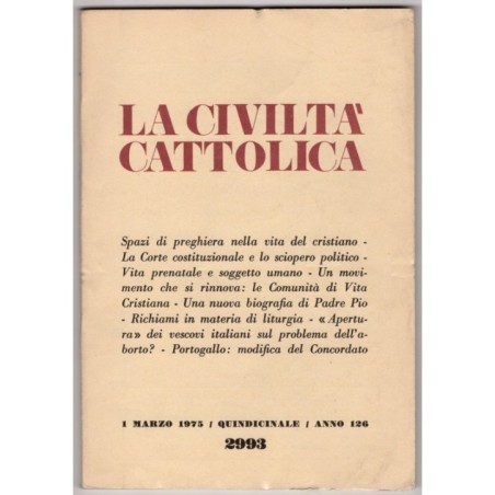 LA CIVILTÀ CATTOLICA-n 5, 1 marzo-1975