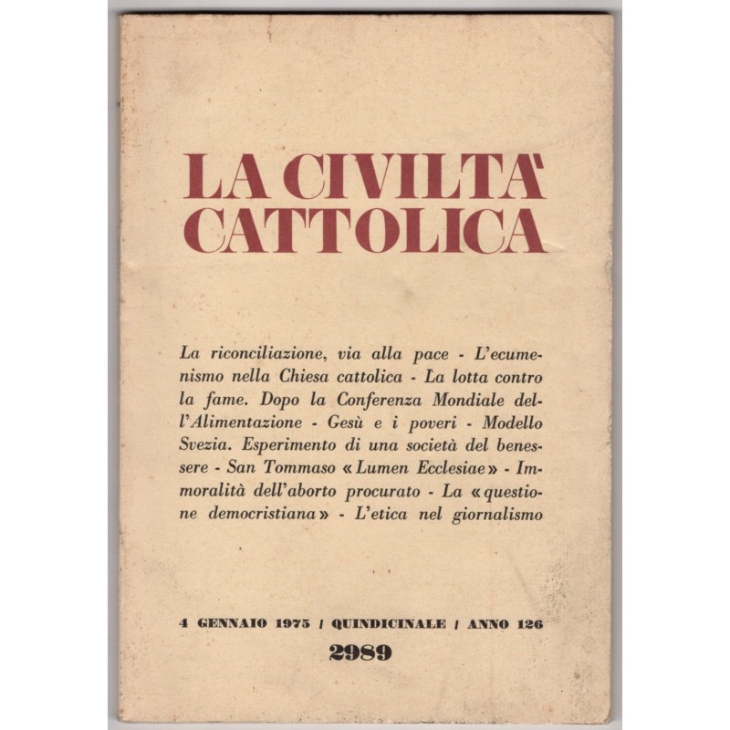 LA CIVILTÀ CATTOLICA-n 1, 4 gennaio-1975